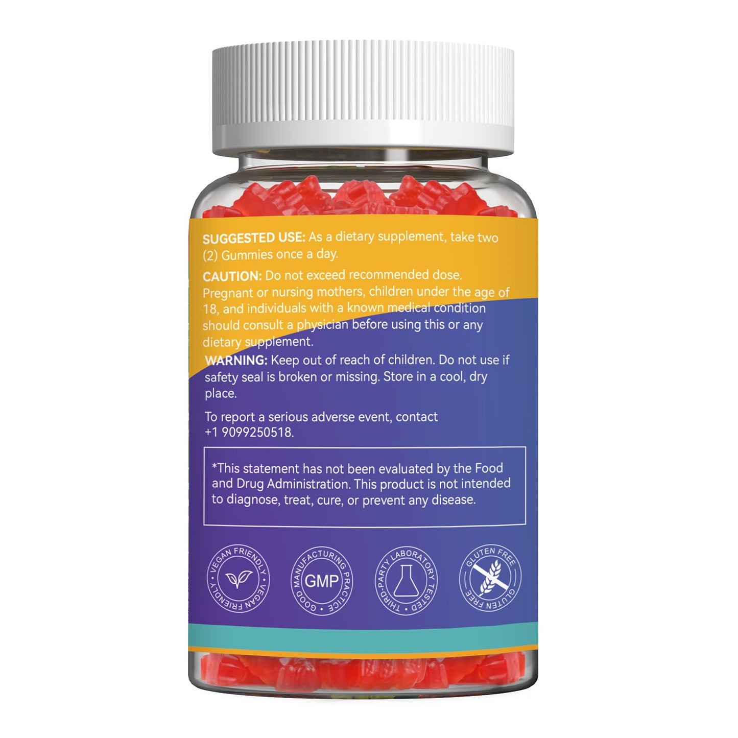 Magnesium Glycinate Gummies 400mg with L-Threonine โ Stress Relief & Muscle Support | Non-GMO, Gluten Free