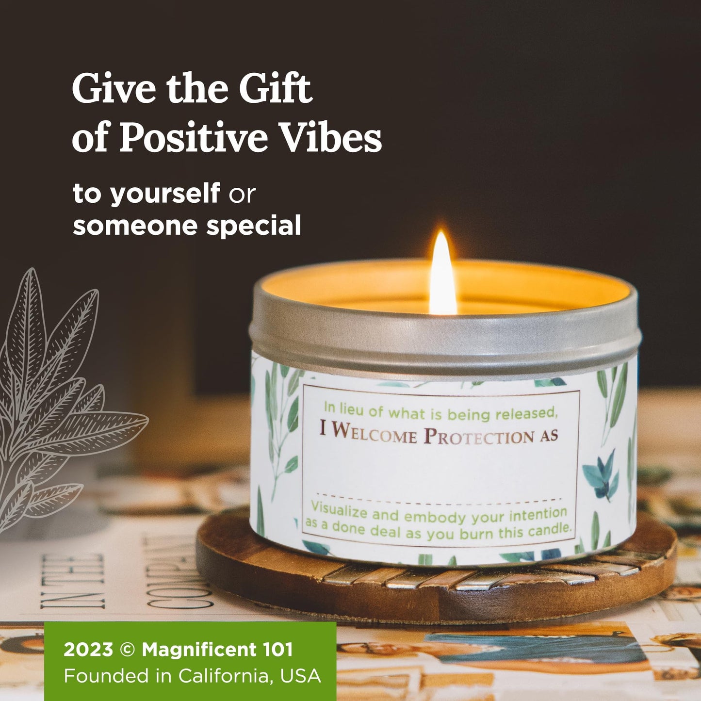 Magnificent 101 Sage + Eucalyptus Soy Candle - 6 oz, 35h Burn