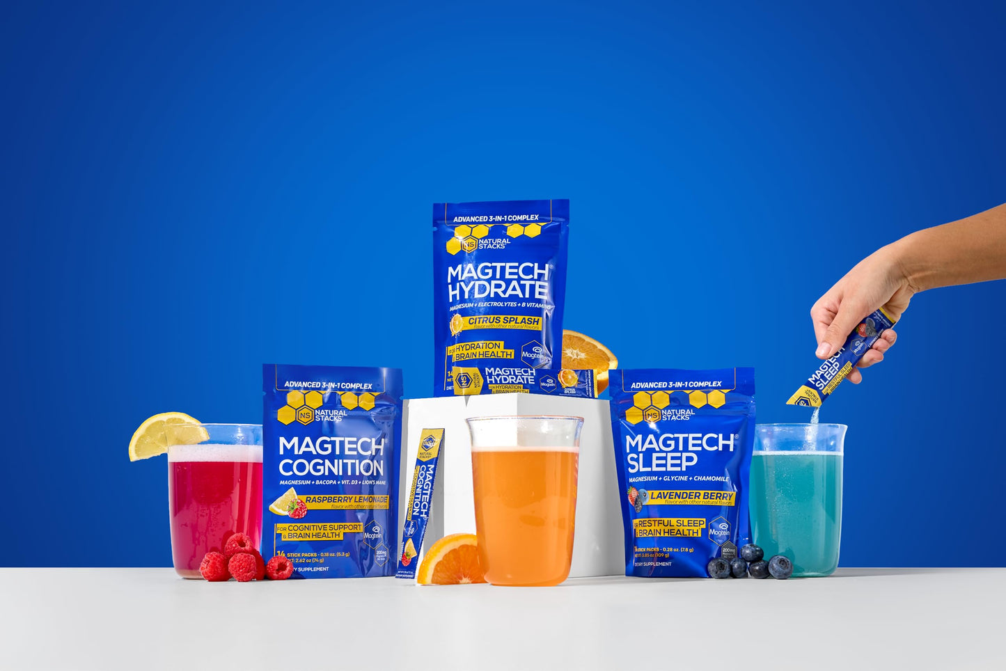MagTech Hydrate: Sugar-Free Magnesium Hydration Powder (200 mg Mg) โ 14 Servings