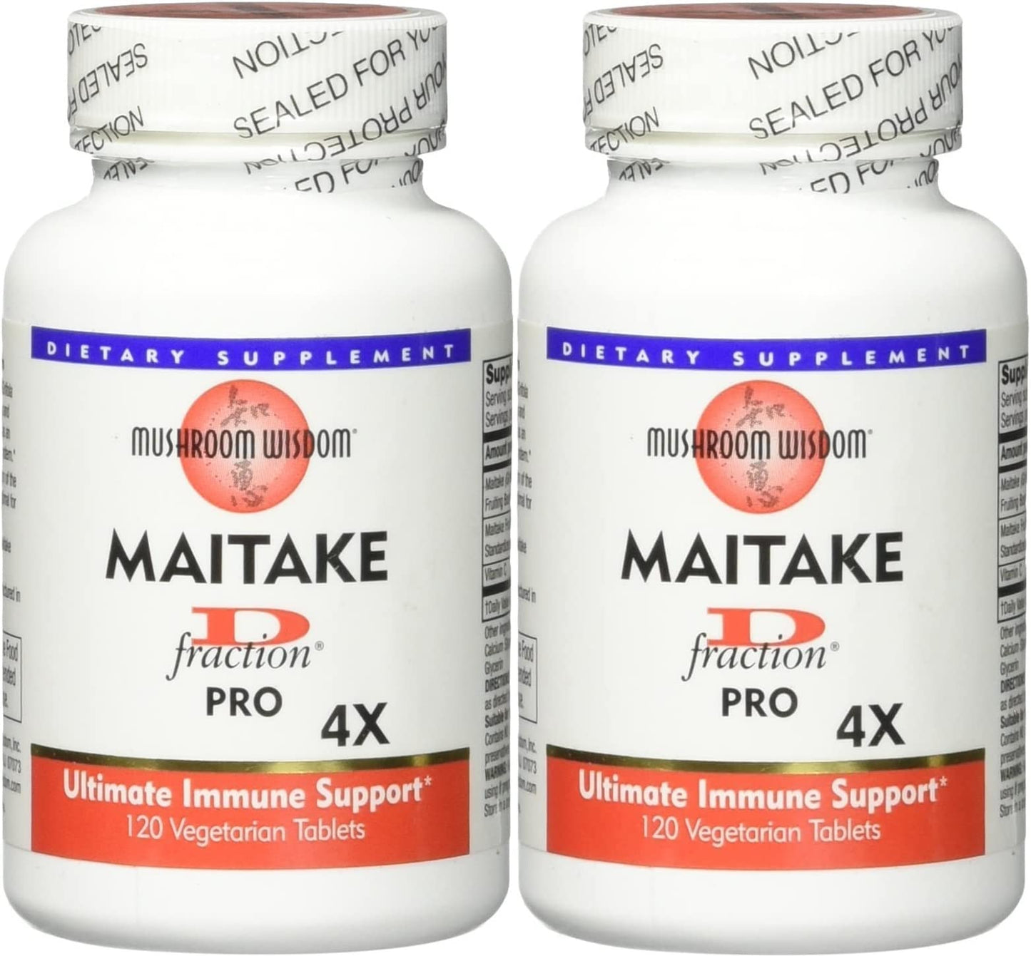 Maitake D-Fraction Pro 120 Count โ Pack of 2 | Mushroom Wisdom