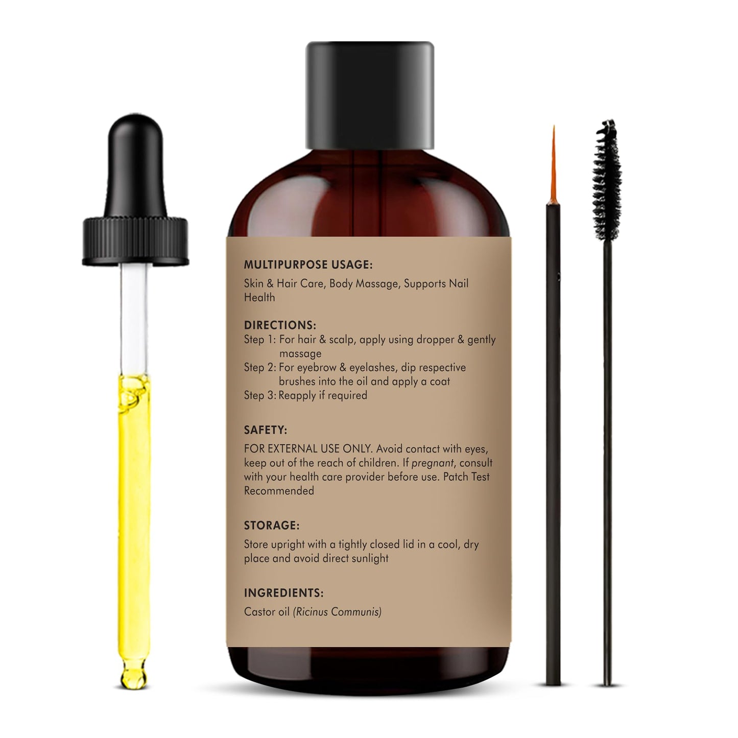 Majestic Pure Castor Oil โ 100% Pure & Natural, Cold-Pressed, 2 fl oz