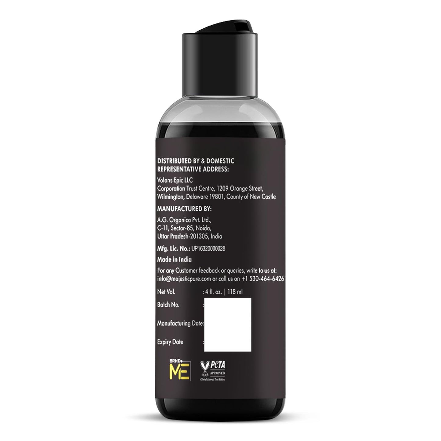 Majestic Pure Jamaican Black Castor Oil โ 4 Fl Oz | 100% Pure, Cold-Pressed, Hexane Free