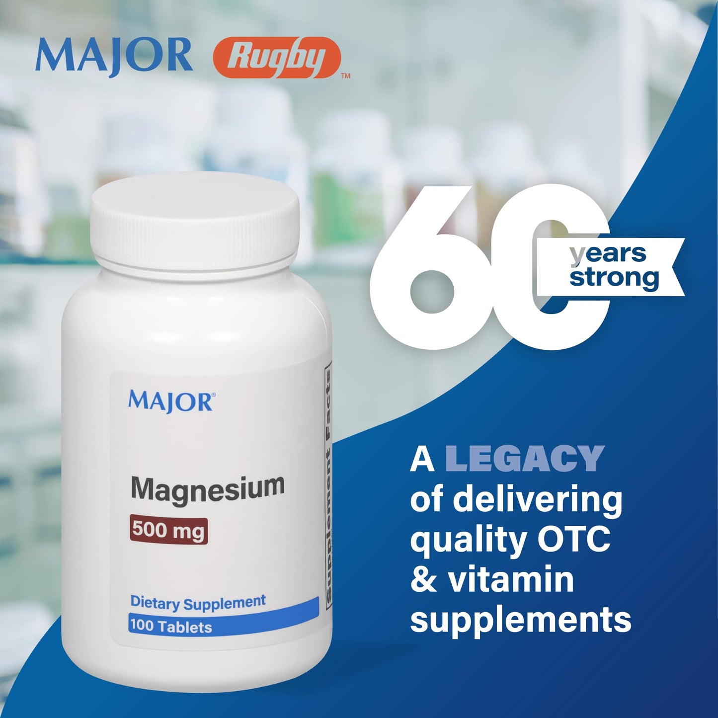 Major Magnesium 500mg โ Magnesium Oxide Tablets | Dietary Supplement (2 Pack)