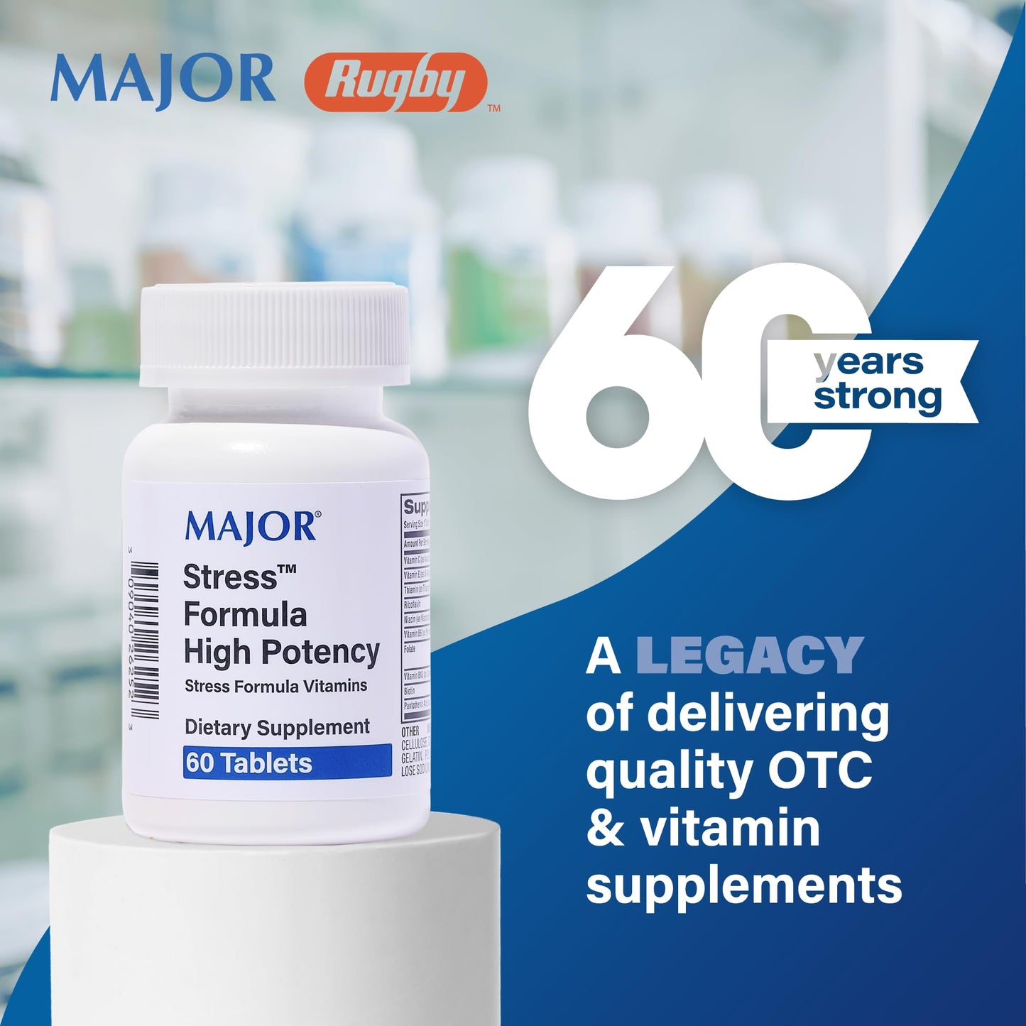 MAJOR Stress Formula โ High Potency Stress Vitamins (60 Tablets)