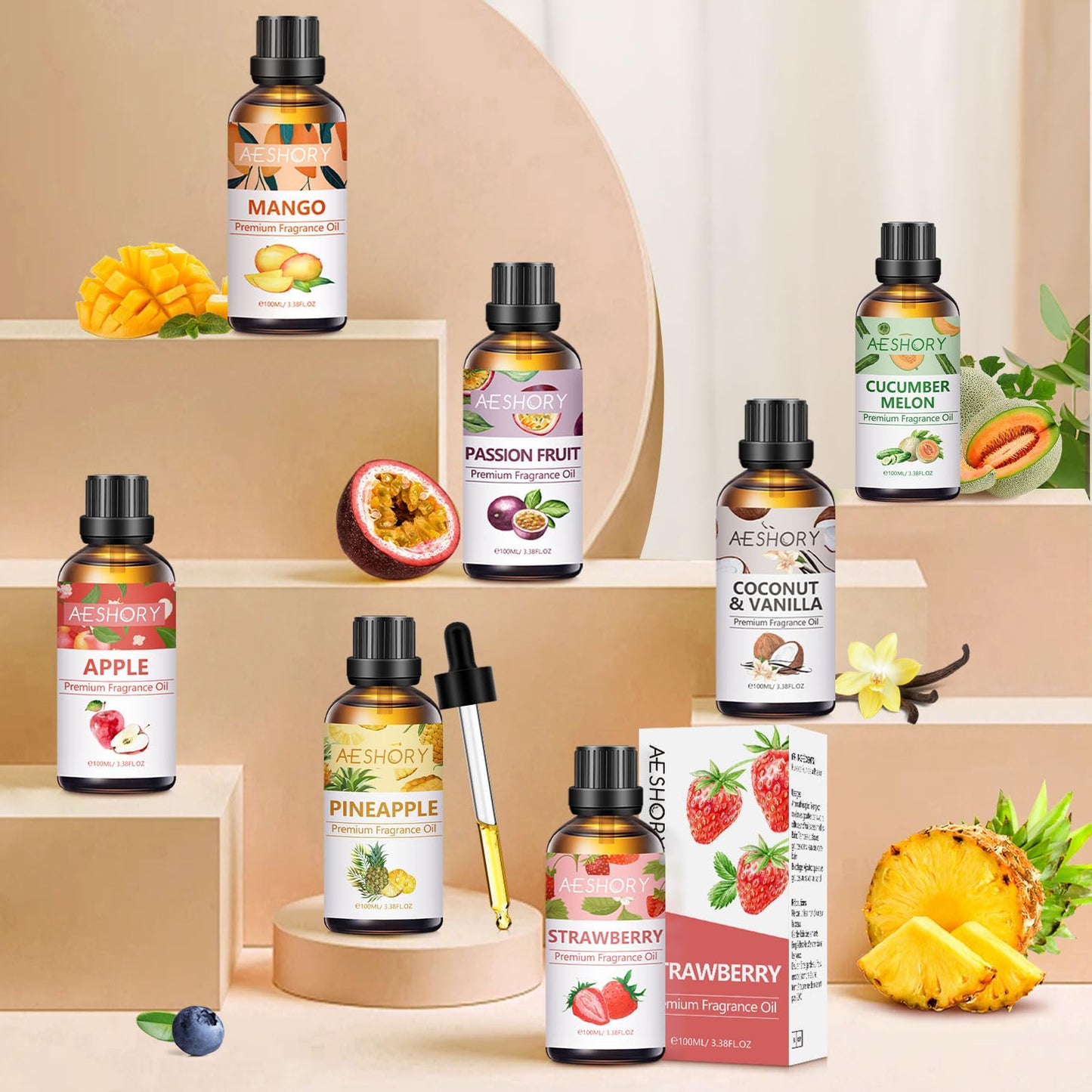Mango Fragrance Oil 100ml โ Aromatherapy Essential Oil for Diffusers, Massage, Soap & Candles
