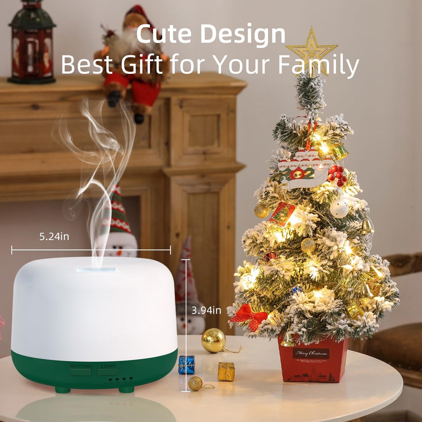 Marchred 300ML Aromatherapy Diffuser โ Remote Control, 7-Color LED, Quiet Cool Mist Humidifier