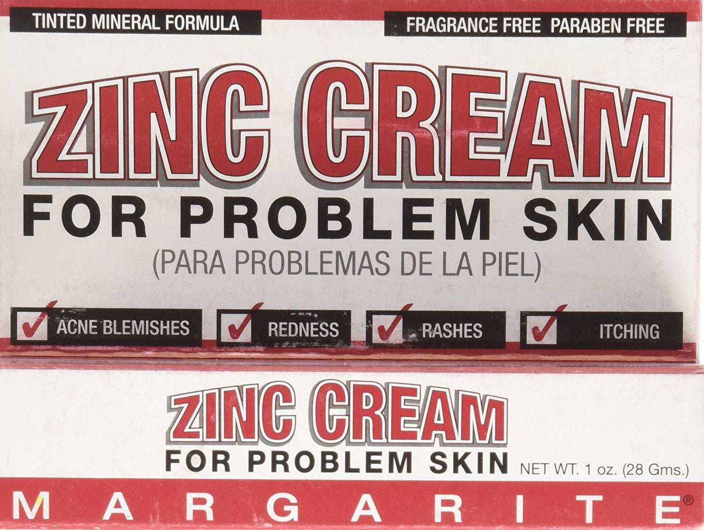 MARGARITE Zinc Cream 1 Oz (2 Pack) โ Acne & Sensitive Skin
