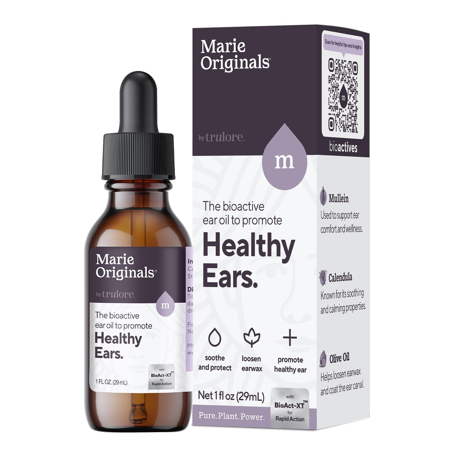 Marie Originals Natural Ear Oil Drops β Mullein Garlic Herbal Ear Care for All