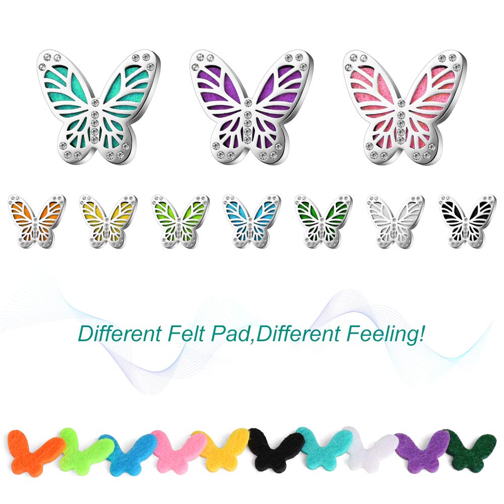 Maromalife Butterfly Diffuser Necklace โ Essential Oil Aromatherapy Pendant