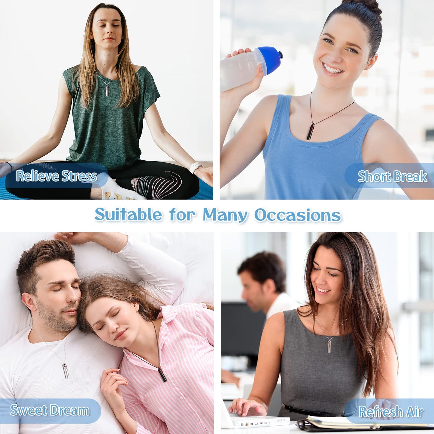 Maromalife Diffuser Necklaces โ 2-Pack Stainless Steel Locket Gift Set