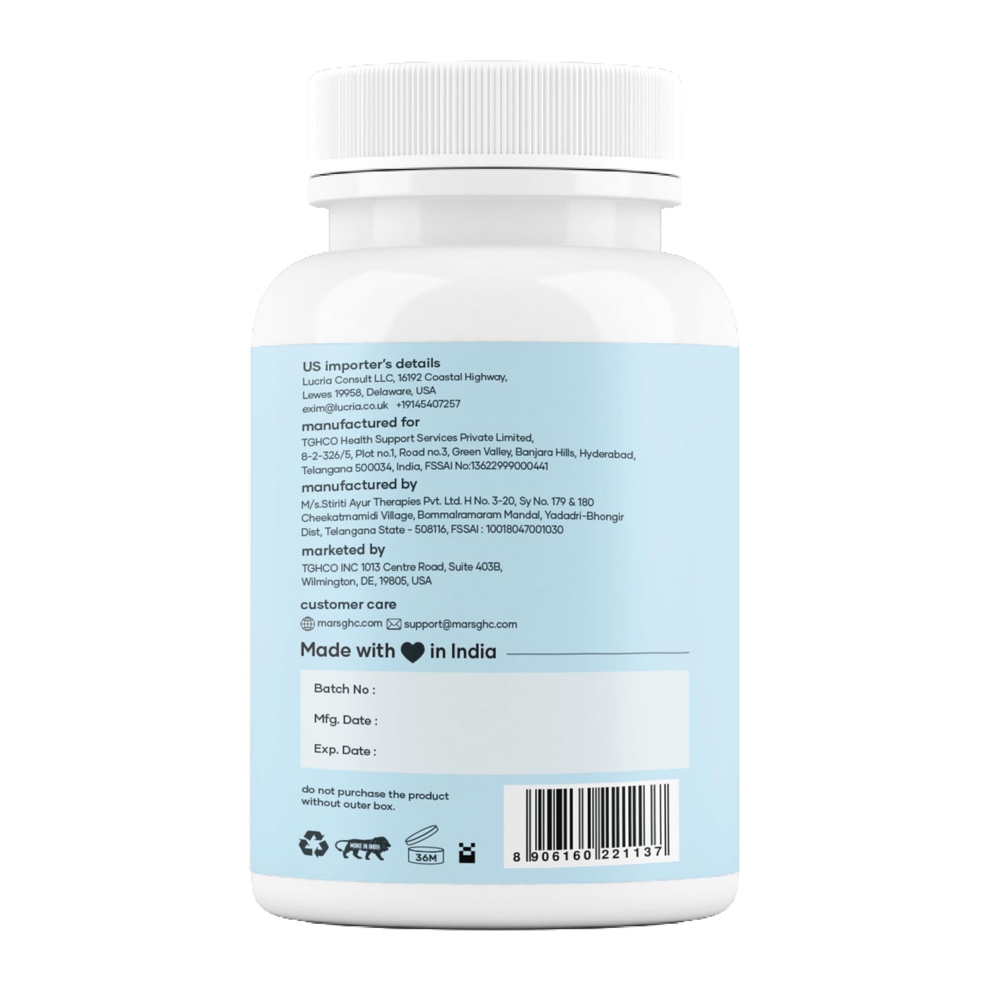 Mars Sea Moss Caps Surge Natural (60N) โ 84 Minerals, Black Seed Oil & Vitamin D3 | Pack of 1