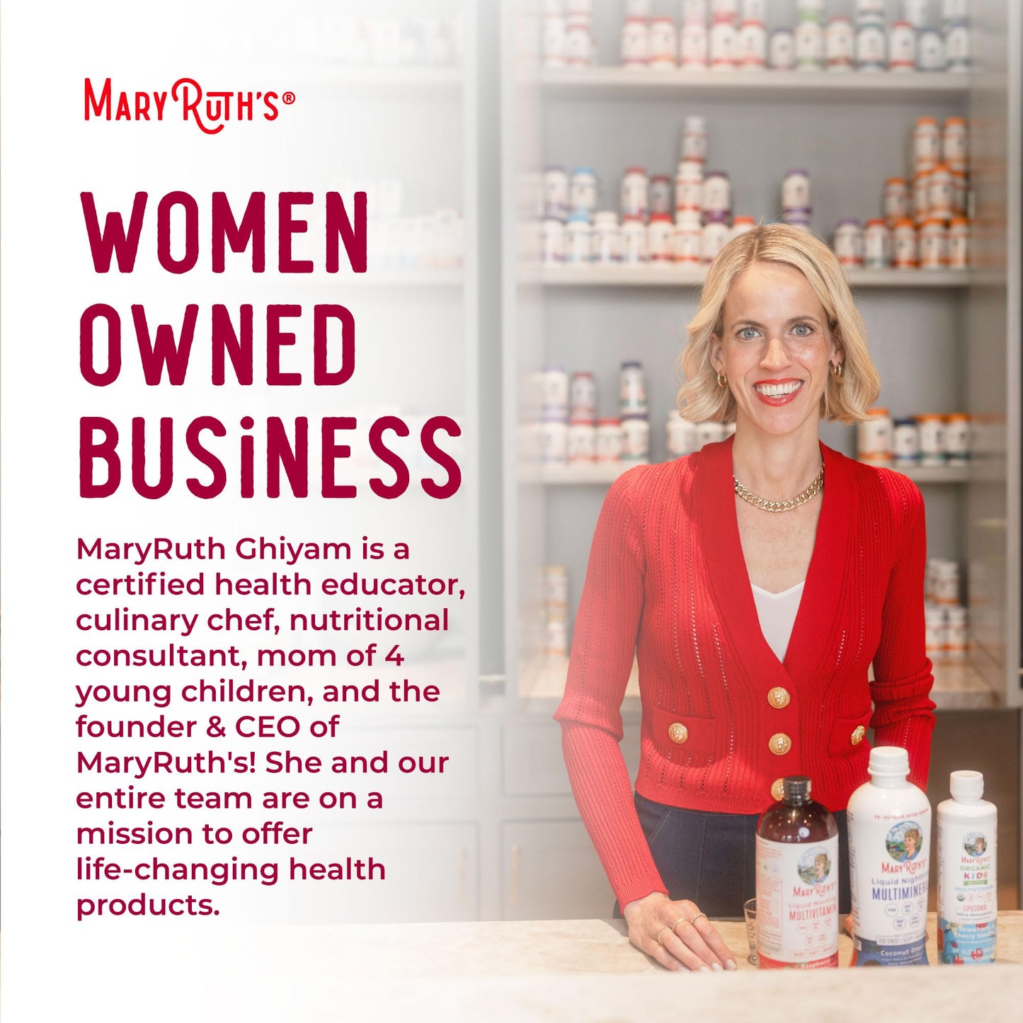 MaryRuth Organics Liquid Morning Multivitamin for Women, Men & Kids โ Vegan, Non-GMO, Gluten Free | 32 Servings