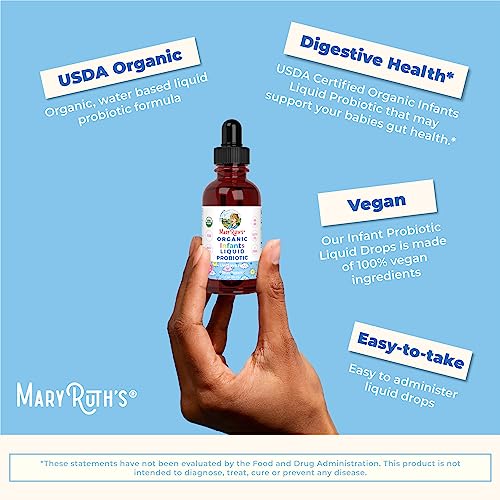 MaryRuth Organics USDA Organic Infant Liquid Probiotic Drops โ 125 Servings | Baby Probiotic Drops