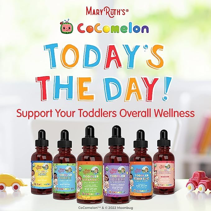MaryRuth Organics Toddler Vitamin C Drops β USDA Organic Vitamin C Liquid for Ages 1-3 | Immune Support, Vegan & Non-GMO | 15 Servings
