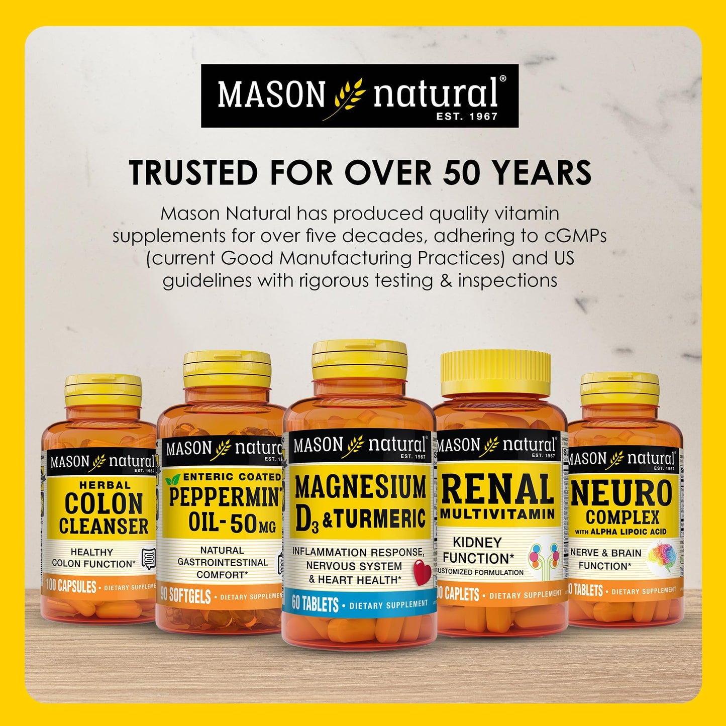 Mason Natural 1500mg Collagen with Vitamin C, Biotin & Calcium โ 40 Day Supply (Pack of 2)