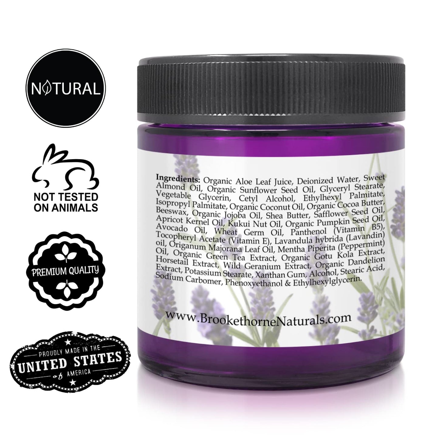 Relax Therapeutic Massage Lotion โ All Natural with Lavender & Peppermint Oils | Brookethorne Naturals 8oz