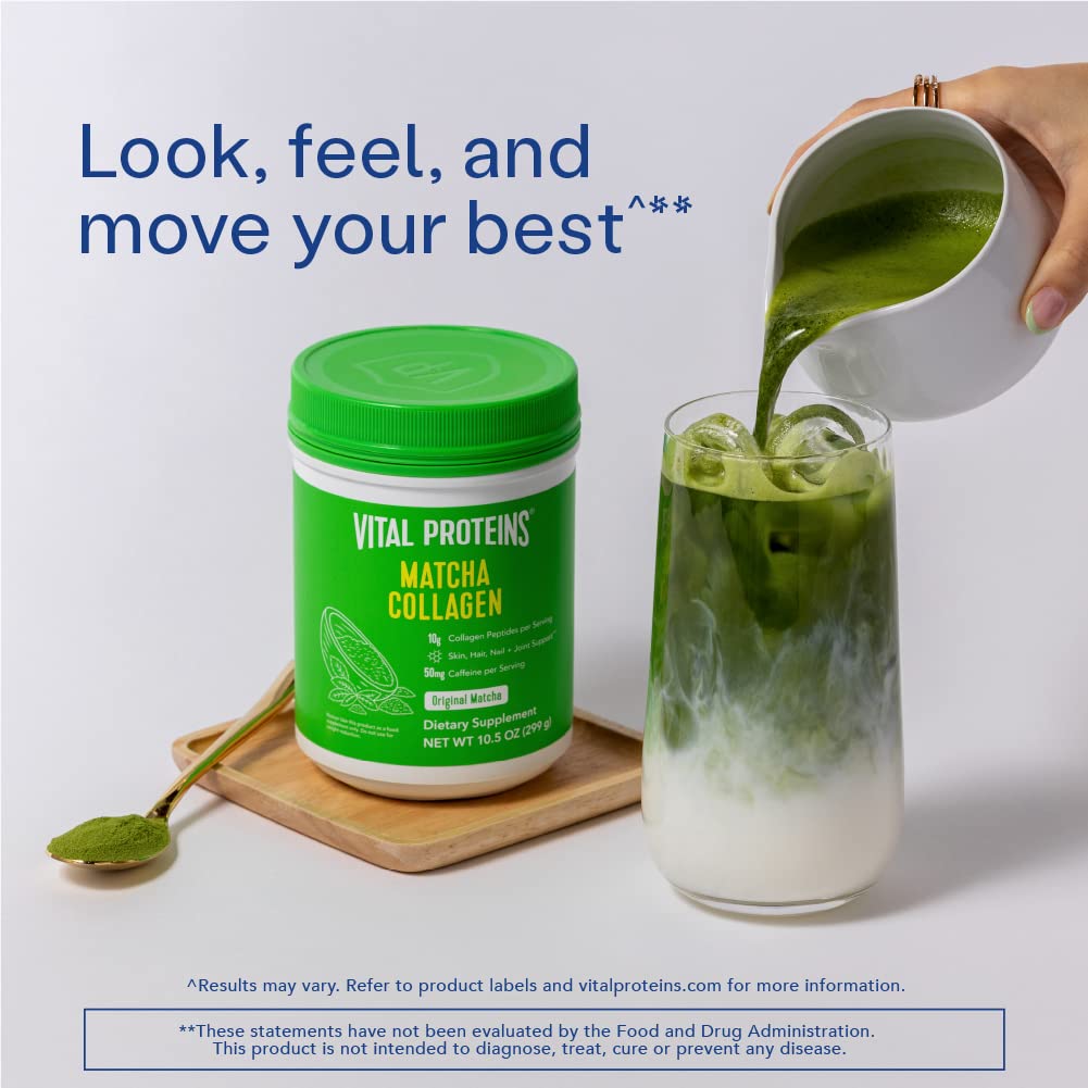 Vital Proteins Matcha Collagen Peptides Powder โ 10.5 oz (Original Flavor)