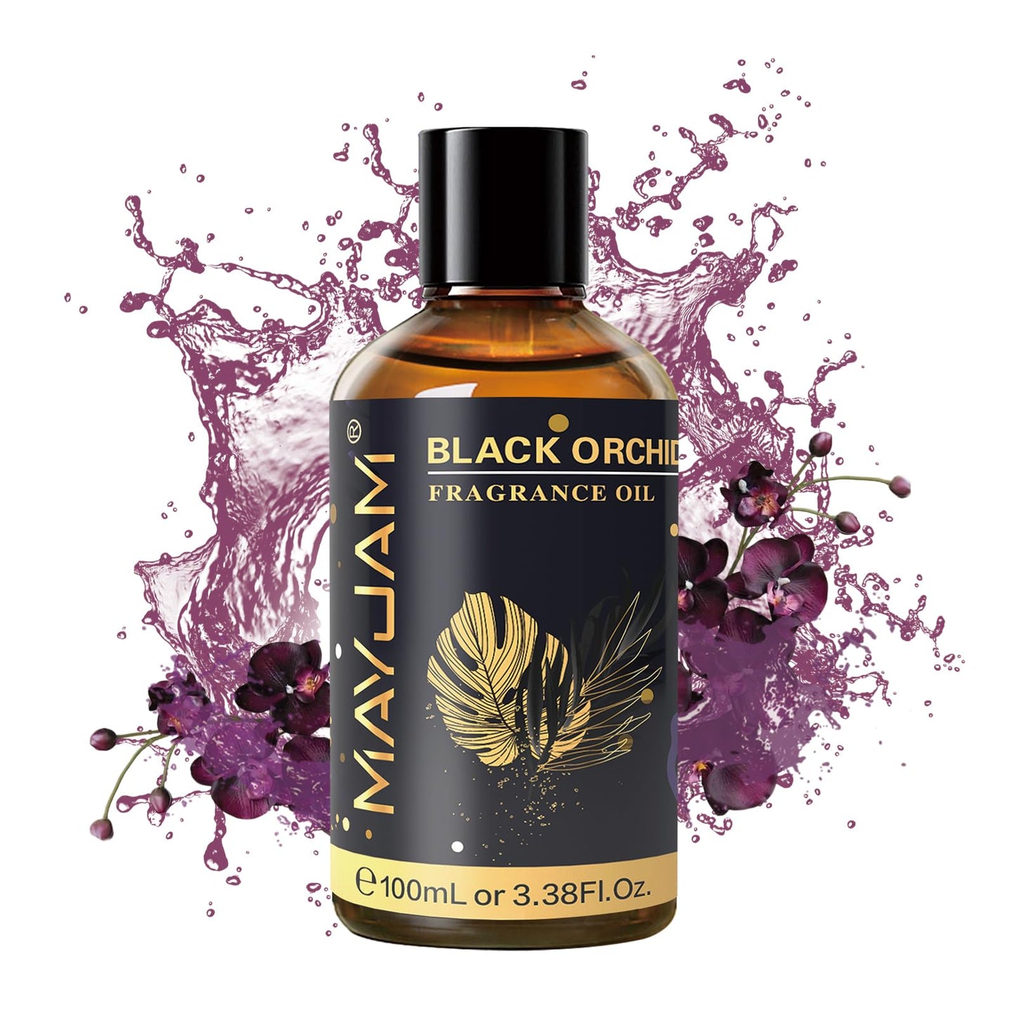 MAYJAM 100ML Black Orchid Fragrance Oil with Glass Dropper โ Diffuser, Soap & Candle Making