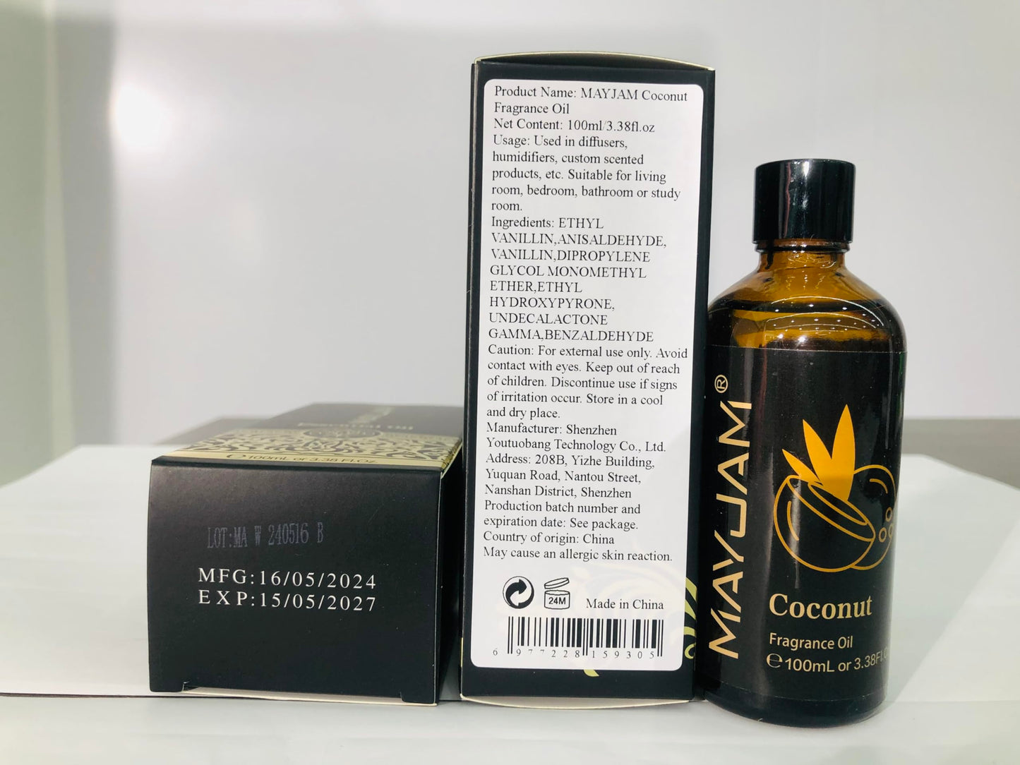 MAYJAM Coconut Fragrance Oils 100ML with Glass Dropper โ Diffusers, Soap & Candle Making