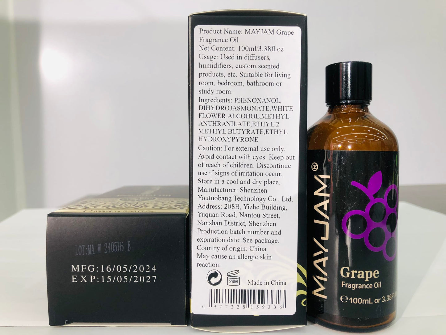 MAYJAM 100ML Grape Fragrance Oil with Glass Dropper โ Diffusers & DIY