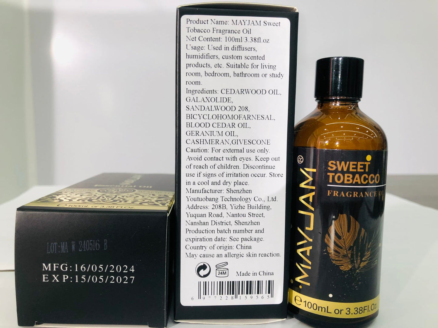 MAYJAM Sweet Tobacco Fragrance Oil 100ml โ Glass Dropper for Diffusers & DIY