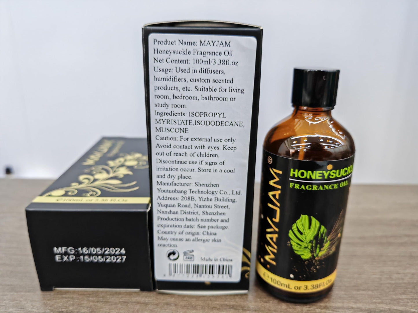 MAYJAM Honeysuckle Fragrance Oil โ 100ml Diffuser Essential Oil with Glass Dropper