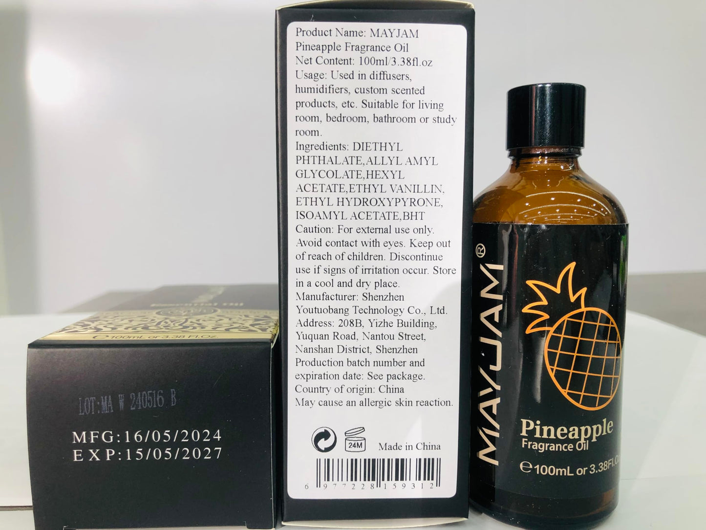 MAYJAM Pineapple Fragrance Oil 100ml โ Diffuser & DIY Gift