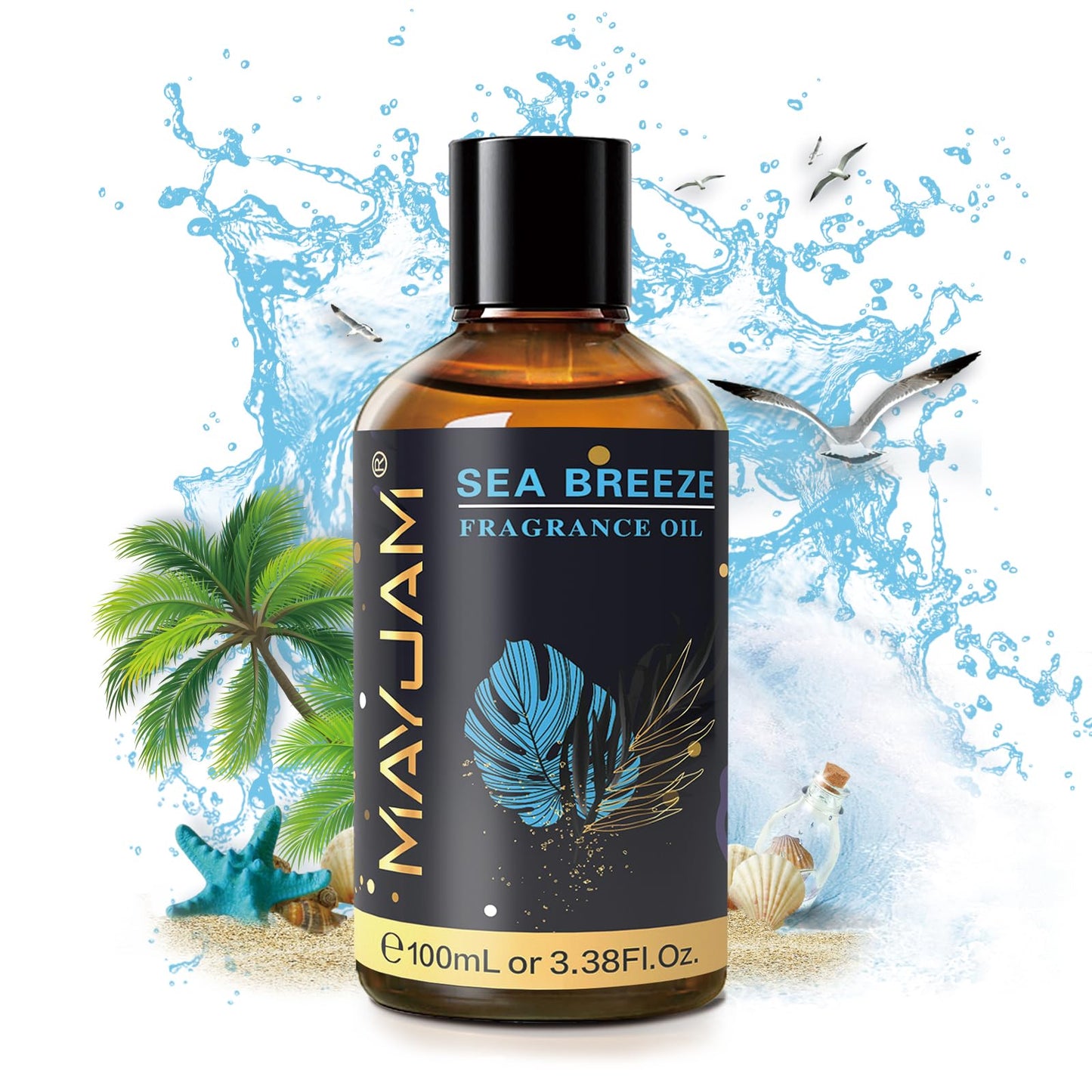 MAYJAM Sea Breeze Fragrance Oil 100ML with Glass Dropper โ Diffuser & DIY
