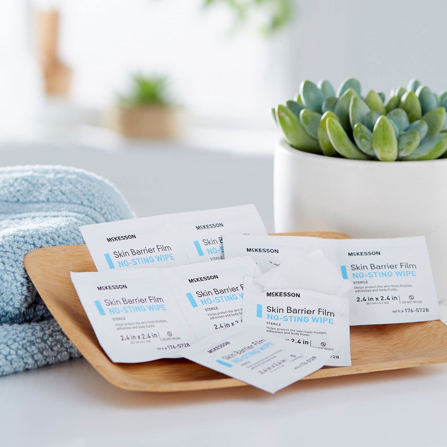 McKesson Skin Barrier Film Wipes โ Sterile, No-Sting, Individual Pack, 25 Wipes