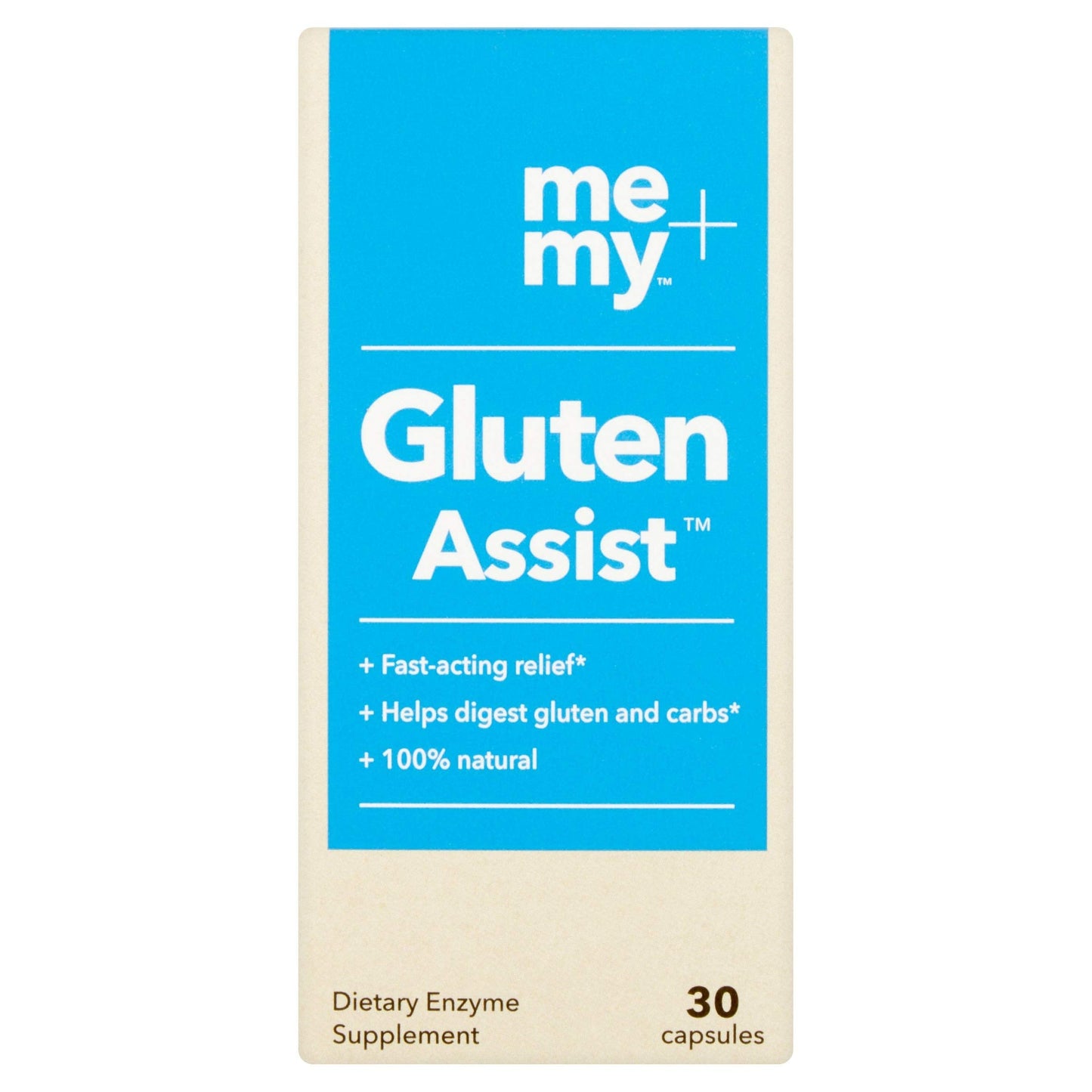 Me + My Gluten Assist Dietary Enzyme Supplement โ Fast-Acting Gluten & Carbs Digestive Support