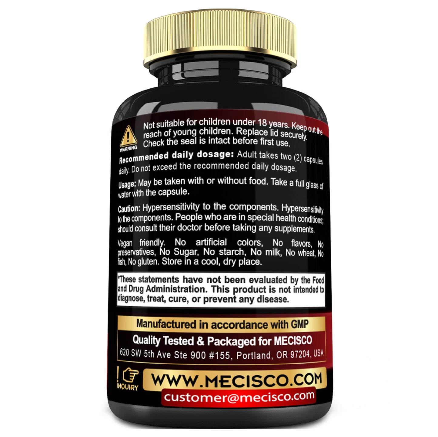 Mecisco Citrus Bergamot 11in1 1000mg – Immune & Circulatory Support, 200 Capsules