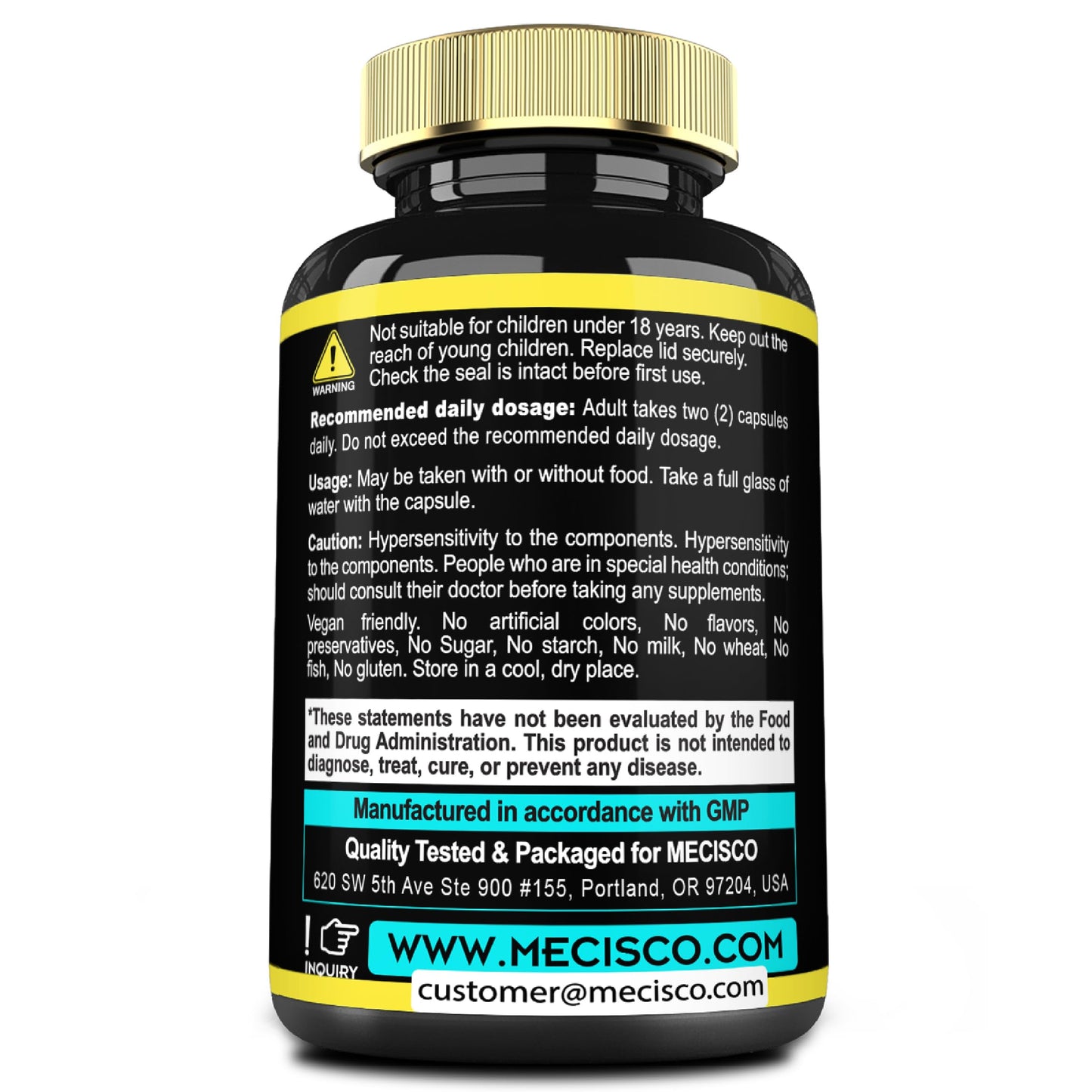 Mecisco 11in1 Mullein Leaf Capsules โ Panax Ginseng, Cordyceps & More | 60 Capsules