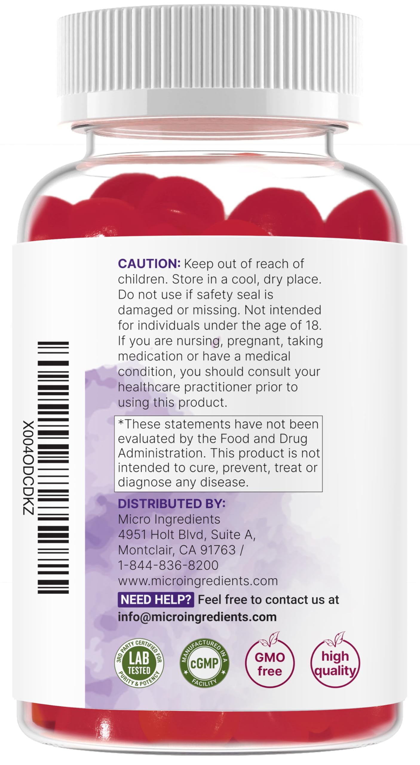 Micro Ingredients Melatonin Gummies 20mg โ 120ct | Sugar-Free Sleep Aid