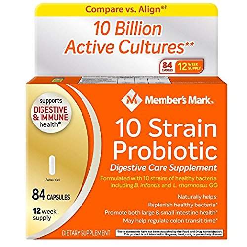 Members Mark 10 Strain Probiotic (84 Count) 2 Pack โ 10 Billion Live Cultures