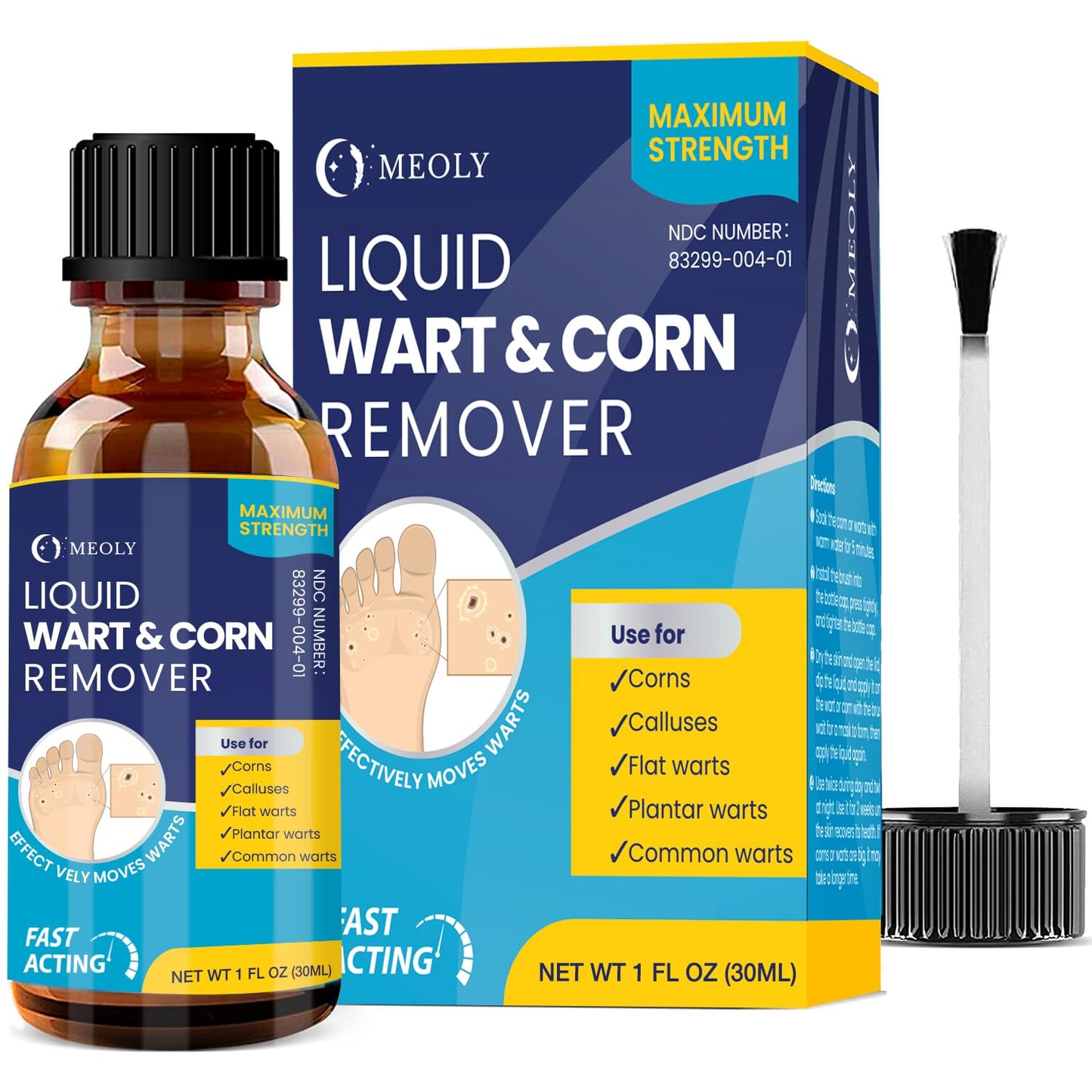 MEOLY Salicylic Wart Removal Freeze Away โ Fast-Acting Maximum Strength Wart Remover (30 ml)