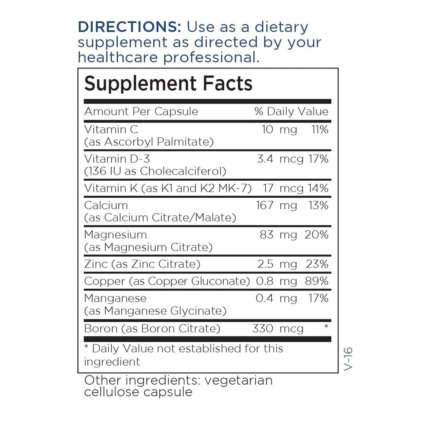 Metabolic Maintenance Rebuild โ Bone Health Support with Calcium, Vitamin D, K2, Zinc & Magnesium (180 Capsules)