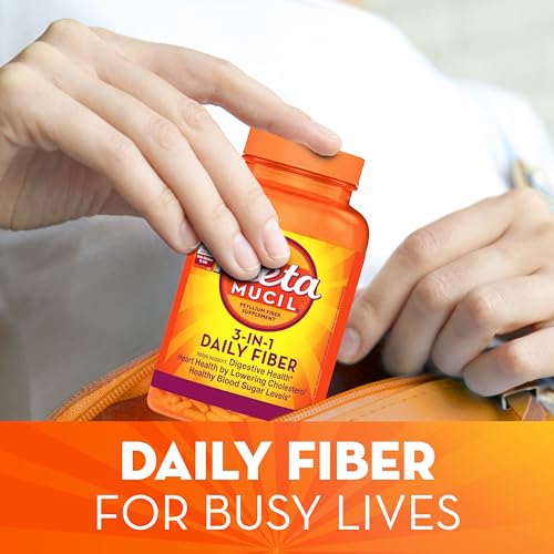 Metamucil Psyllium Husk Capsules, 160 Count โ 3-in-1 Daily Fiber for Digestive Health and Regularity