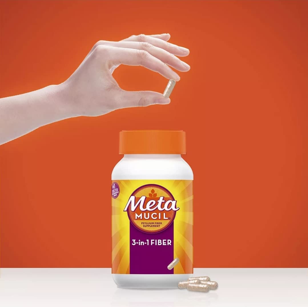 Metamucil Fiber Therapy for Regularity โ 340 Capsules | Psyllium Fiber Supplement