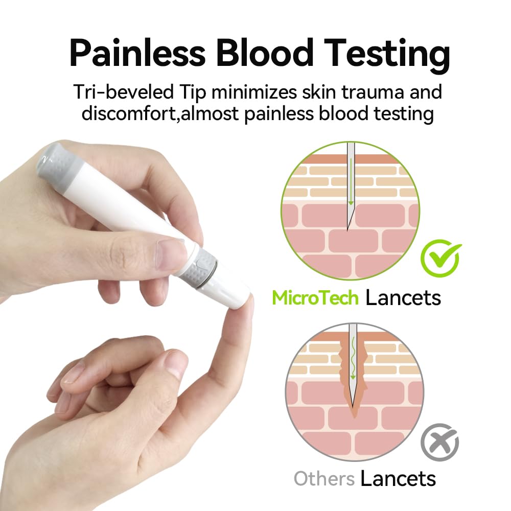 MicroTech Blood Glucose Test Strips & Lancets for GoCheck2 โ 200 Count, 180-Day Opening Valid