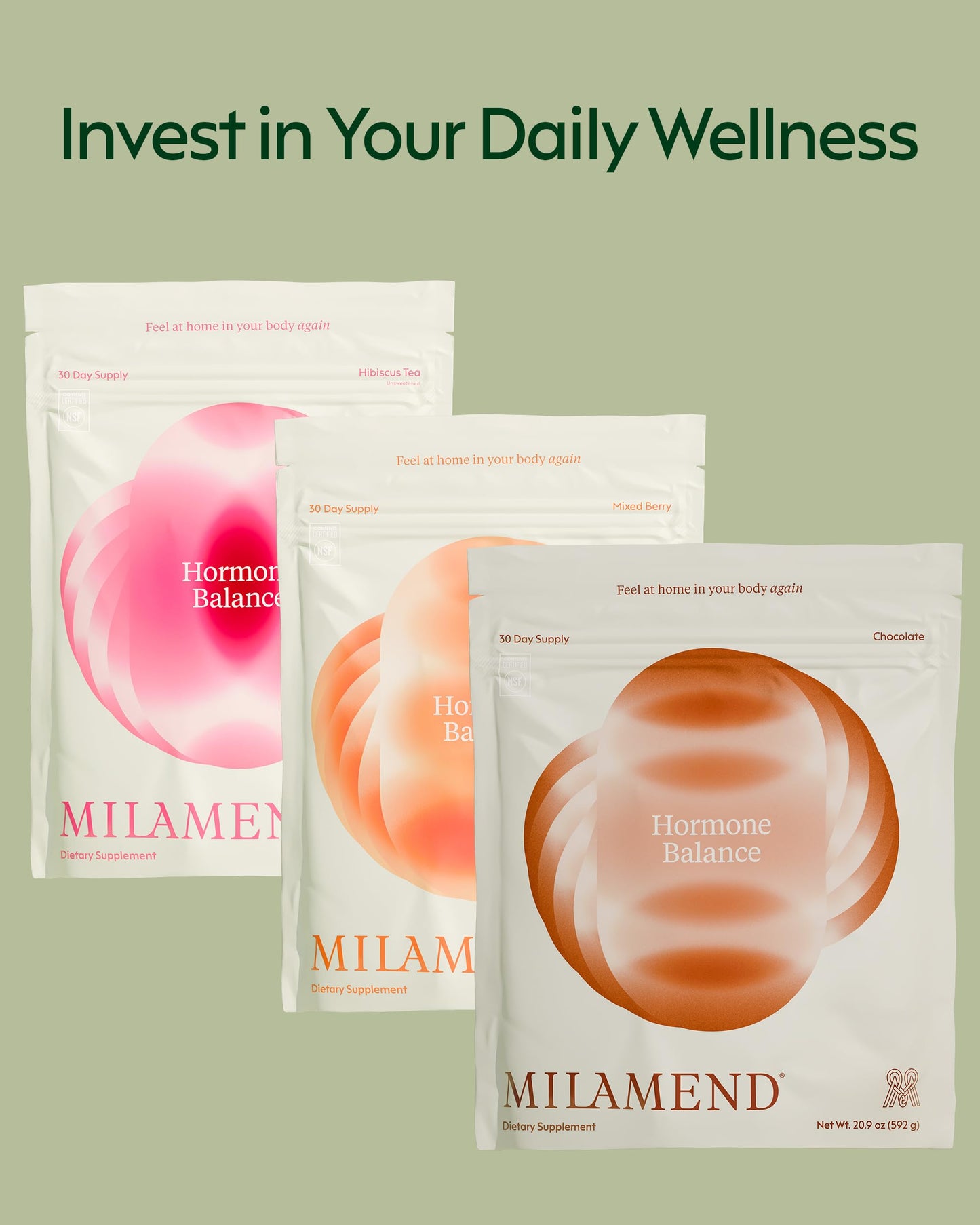 milamend Hormone Balance for Women 40:1 Myo-Inositol D-Chiro Inositol + CoQ10 โ Cycle & Fertility Support (30-Day Hibiscus Tea Powder)