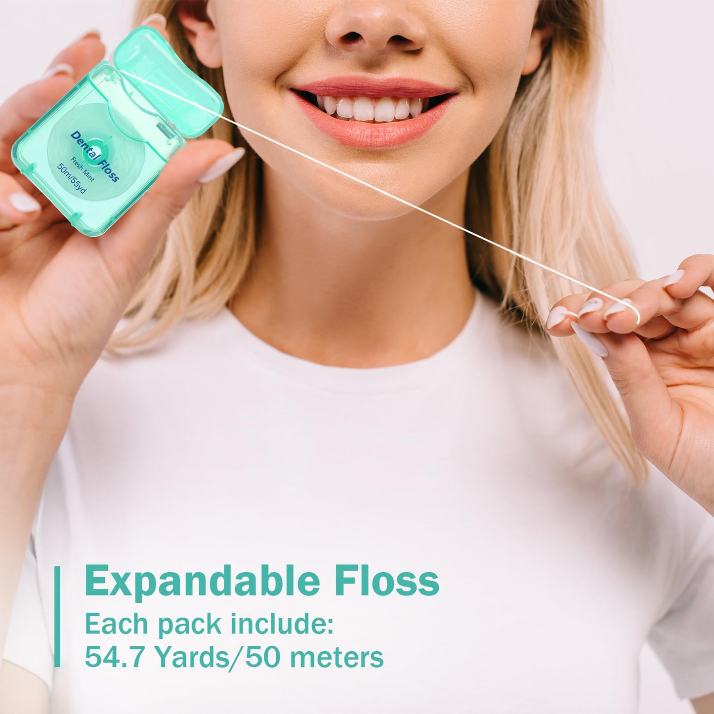 Mimorou 24 Pack Dental Floss Bulk โ Mint Waxed 50m Travel Floss for Oral Care
