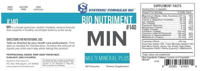 MIN #140 Multi Mineral Plus β 60 Capsules | Systemic Formulas