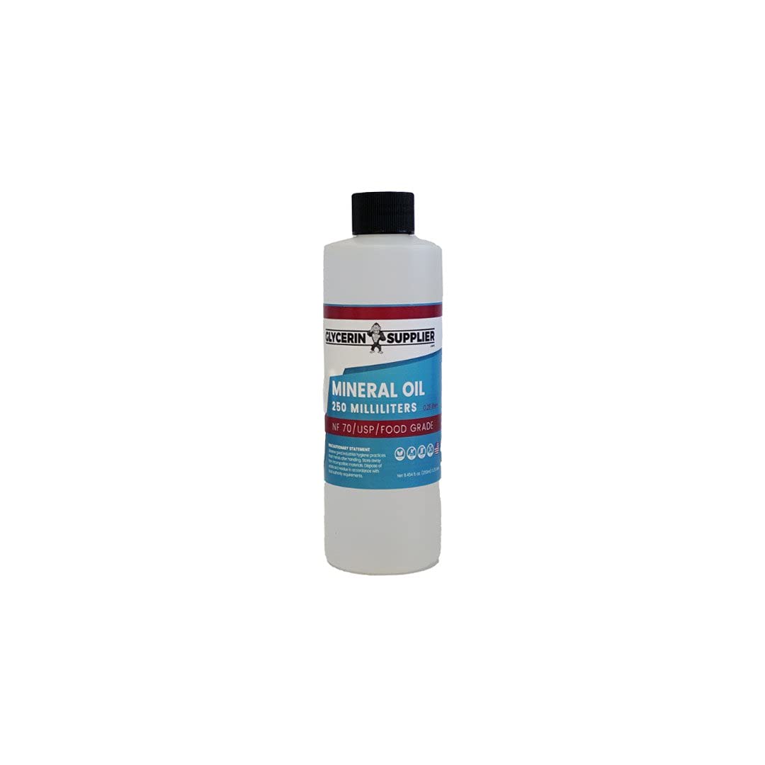 Mineral Oil 250ml USP/NF Grade โ Made in USA, Vegan, Non-GMO