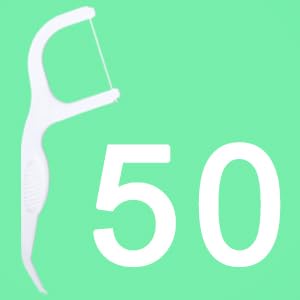 Dental Floss Picks Extra Strong โ Professional Clean Flosser for Braces, Mint, 50 Count
