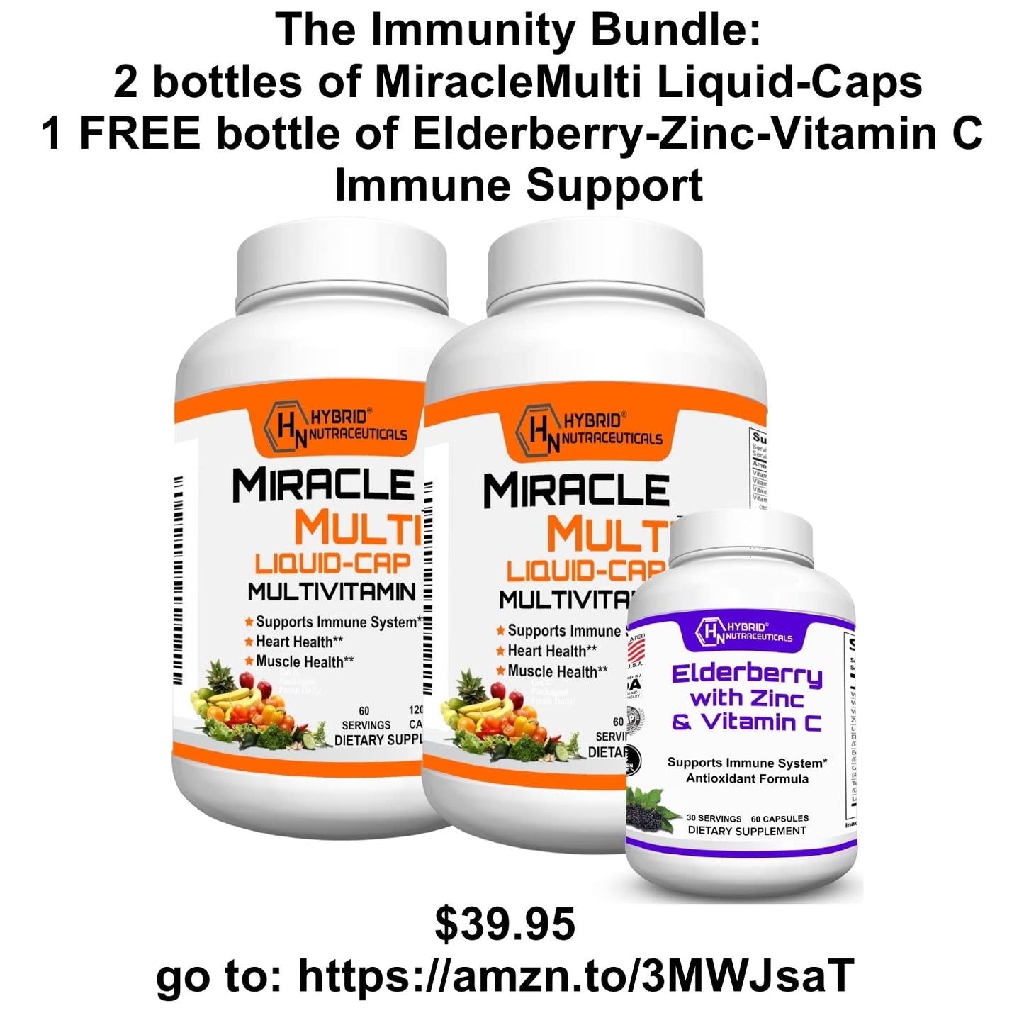 MiracleMulti Liquid Multivitamin โ 120 Softgels for Men & Women, Whole Food Vitamin & Mineral