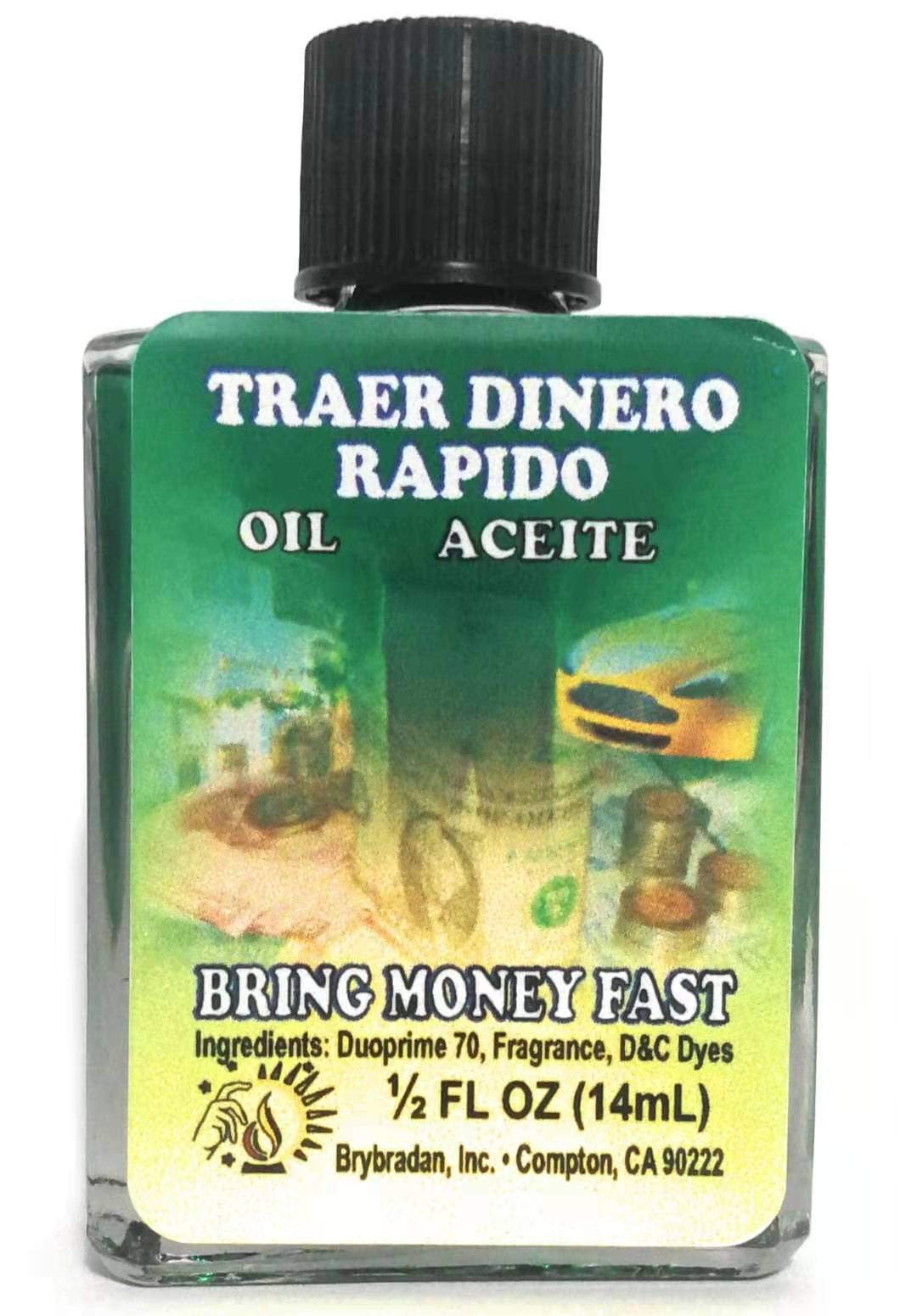 MISTIC POWERMOJO Bring Money Fast Oil 1/2 OZ β Wealth, Prosperity & Candle Magick