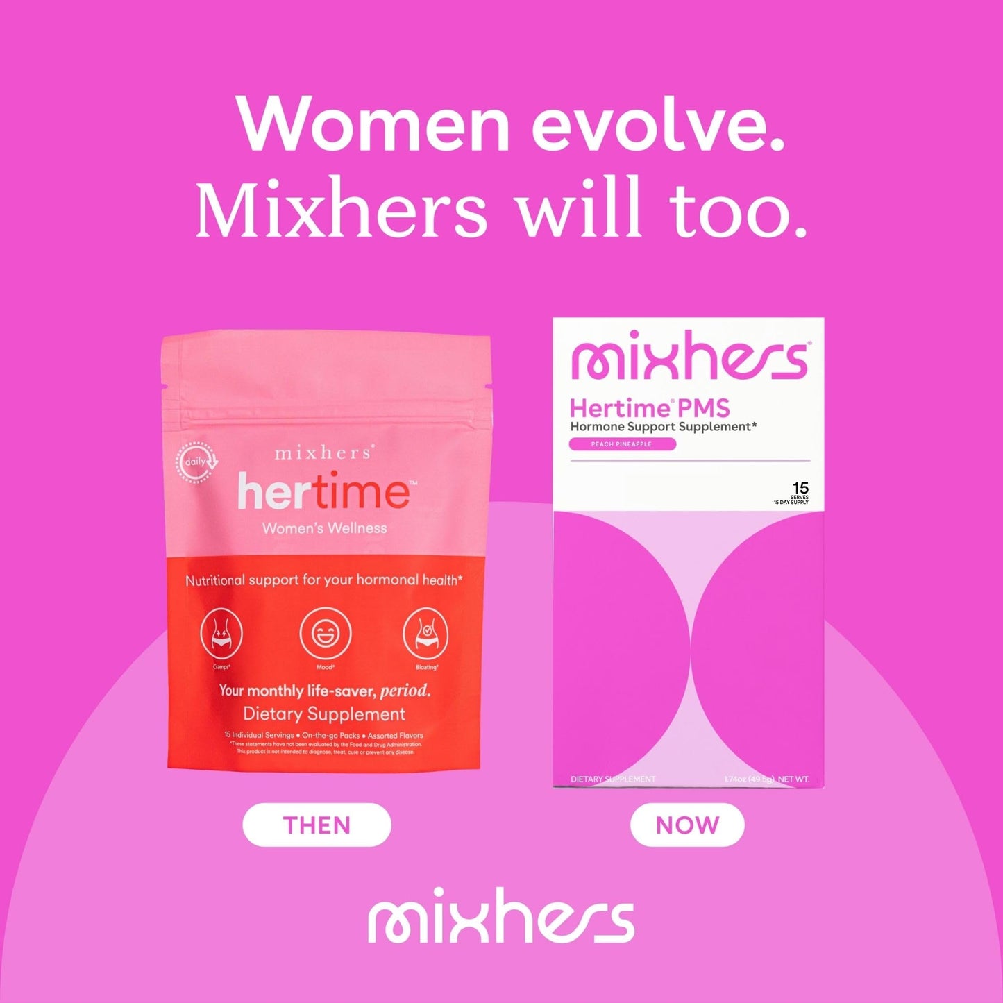 Mixhers Hertime PMS+ | Hormonal Health & Menstrual Comfort ⢠Sugar-Free
