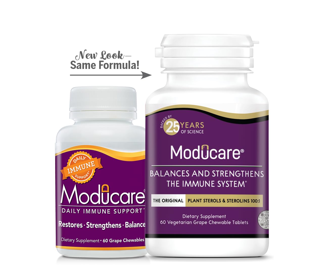 Moducare Daily Immune Support โ Plant Sterols (Grape Flavor) 120 Chewable Tablets