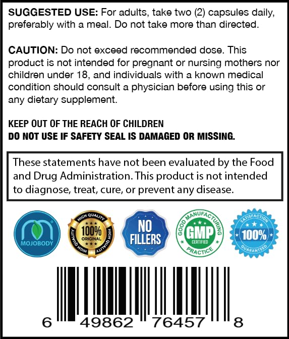 MOJObody Maqui Berry Capsules โ MaquiForza Antioxidant Rich, 1000mg per Serving, 60 Veggie Caps