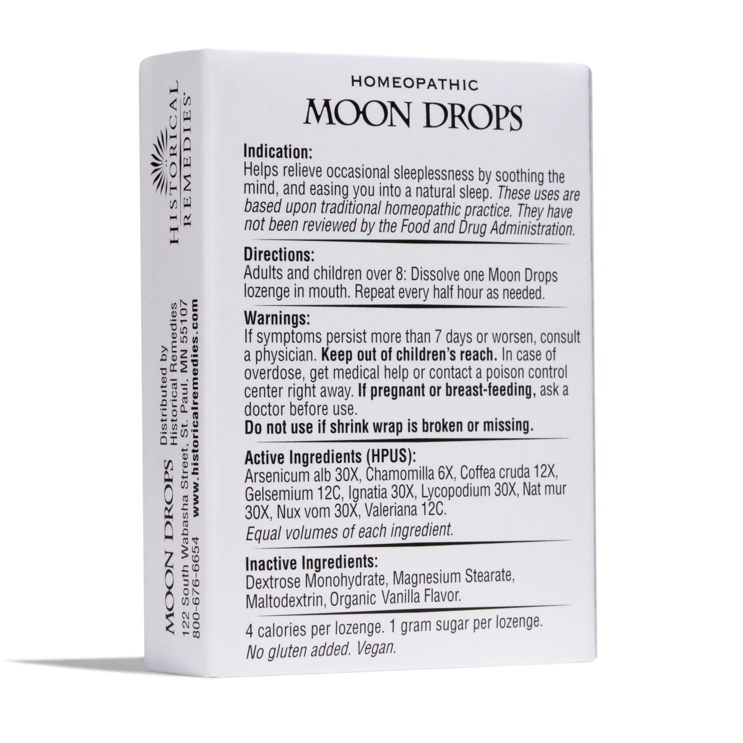 Moon Drops Sleep Aid Lozenges (3 Pack) โ Homeopathic Vanilla, Coffea Cruda 12X, Vegan & Gluten-Free